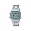 Reloj Casio A168WA-3AYES Mujer Digital – Resina/Correa Acero Inoxidable, Verde