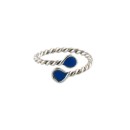 Anillo de Plata de Ley Tomiza Esmalte Azul