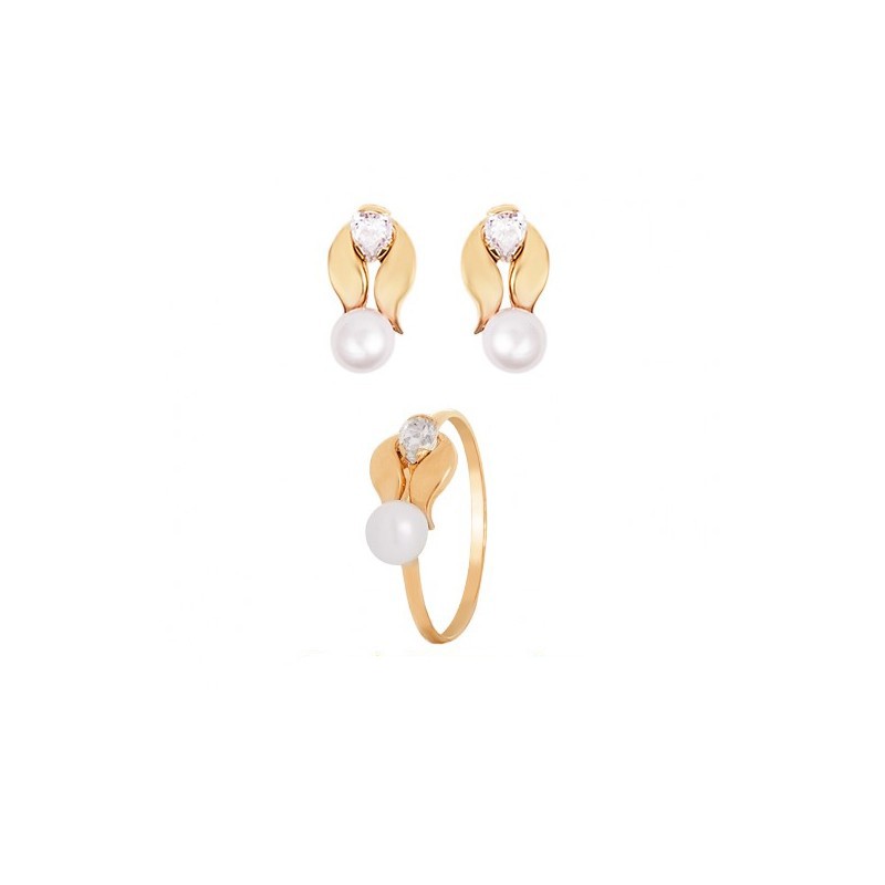 Conjunto Niña Pendientes y Anillo Oro: ¡Comunión!