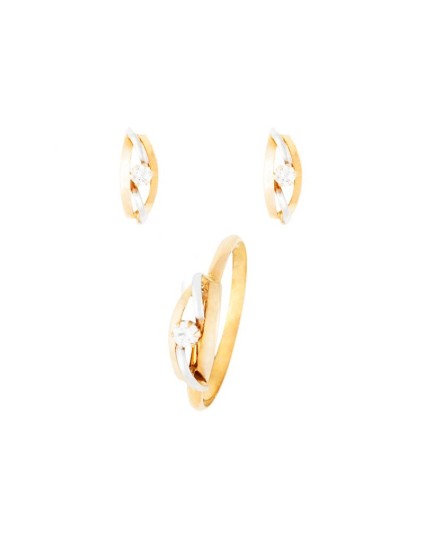 Conjunto Menina Brincos e Anel Ouro 18k - Ideal para Comunhão