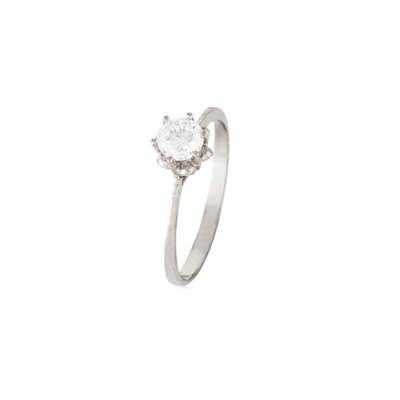 Sortija Oro Blanco Circonita 18k ✨ Compra Online