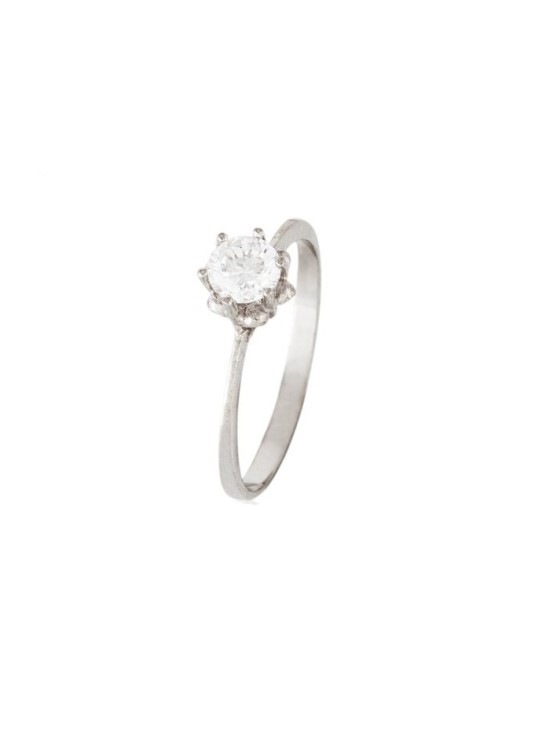Sortija Oro Blanco Circonita 18k ✨ Compra Online