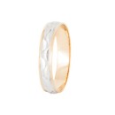 Alianza de Oro Bicolor 18K. 750Mls. C326