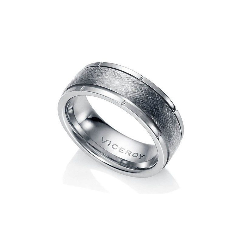 Anillo Viceroy Para Hombre Acero Trenzado | Modelo Beat Braided Steel | Talla 24 | Diseño Masculino Moderno