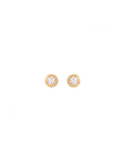 Baby Gold Star Earrings with Zirconia - Fast Shipping
