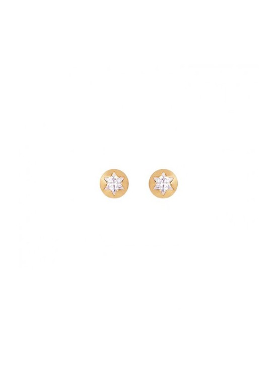Pendientes de oro para bebé estrella circonita - Envío Rápido