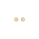 Pendientes de Oro para bebé Estrella calada con Circonita 18K. 1836