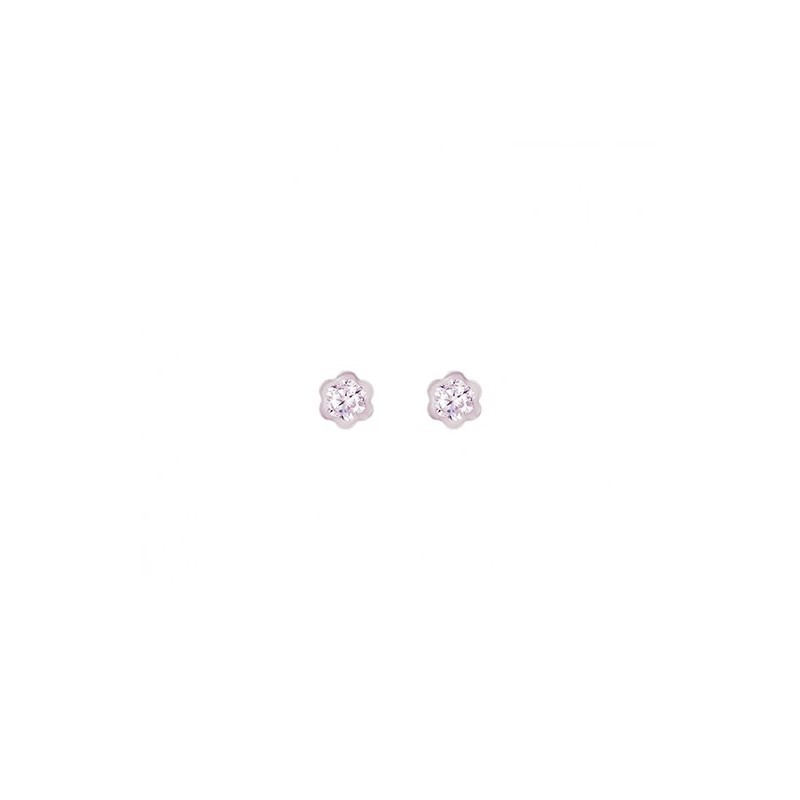 Pendientes Oro Blanco Bebé Circonita - ¡Envío Gratis!