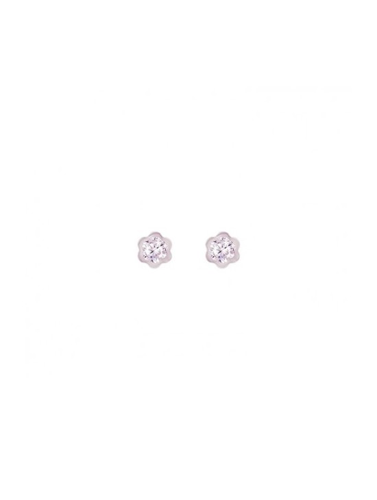 Pendientes Oro Blanco Bebé Circonita - ¡Envío Gratis!