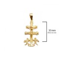 Cruz de Caravaca Oro 18K. 750Mls. 30mm