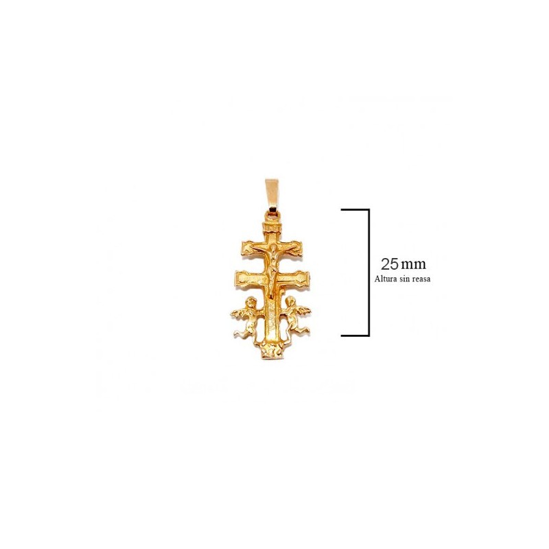 Cruz de Caravaca em Ouro 18k | Joalharia com Elegância e Proteção