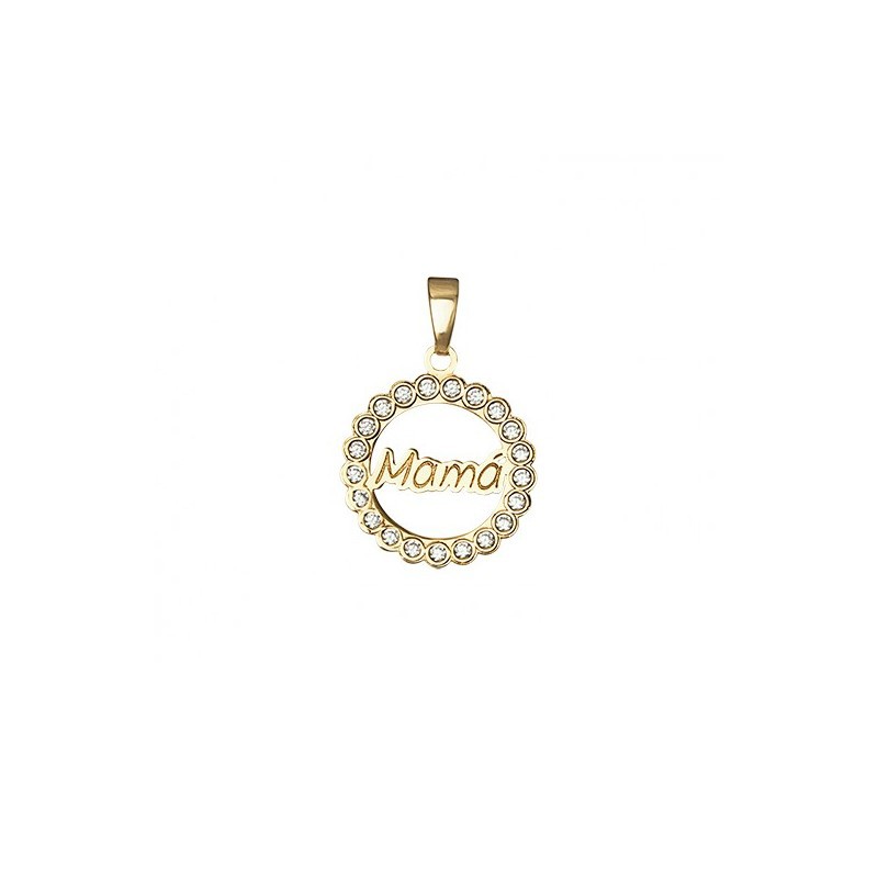 Colgante Mama Circonitas Oro 18k - Compra Aquí
