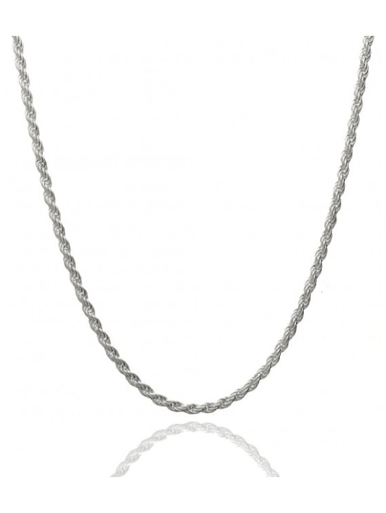 Cadena Salomónica Plata 40 cm - Plata de Ley 925
