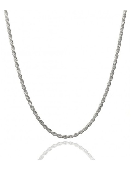 Cadena Modelo Salomónica Plata 50cm + Envío Gratis