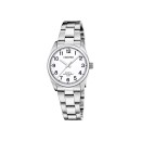 Reloj Mujer Calypso K5863/1 - Acero Inoxidable, Blanco, 32mm, Correa Plateada