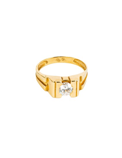 3002001 - Anillo Solitario Hombre Oro 18k | [Marca]