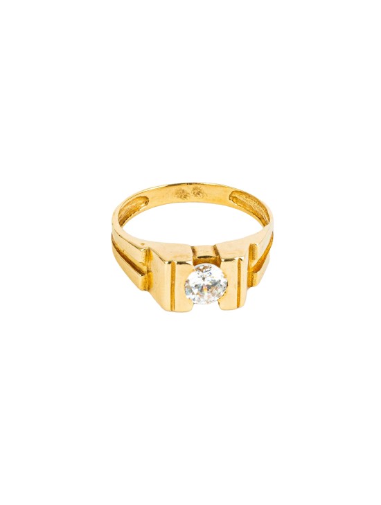 3002001 - Anillo Solitario Hombre Oro 18k | [Marca]