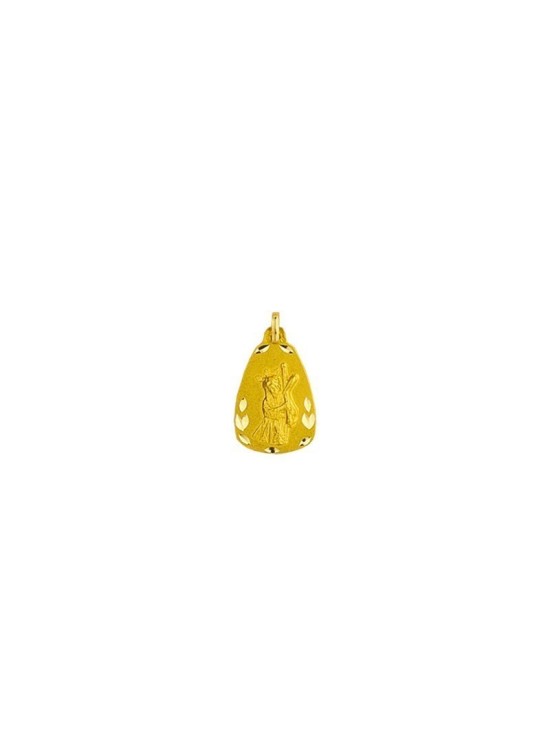 18k Gold Cristo Gran Poder Teardrop Medal – Shop Now