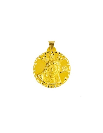 Medalha Cristo Gran Poder Ouro 18k - Cara Cristo Autêntica