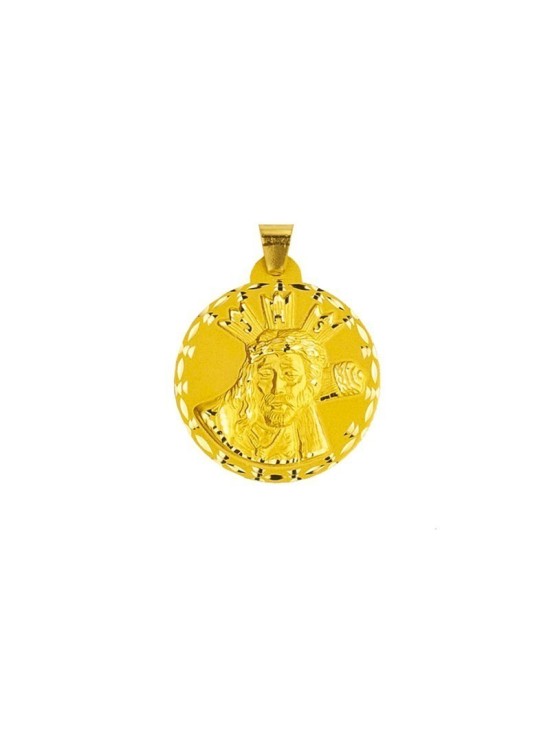 Medalha Cristo Gran Poder Ouro 18k - Cara Cristo Autêntica