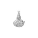 Medalha da Virgem do Carmo Silhueta em Prata de Lei 925 mls