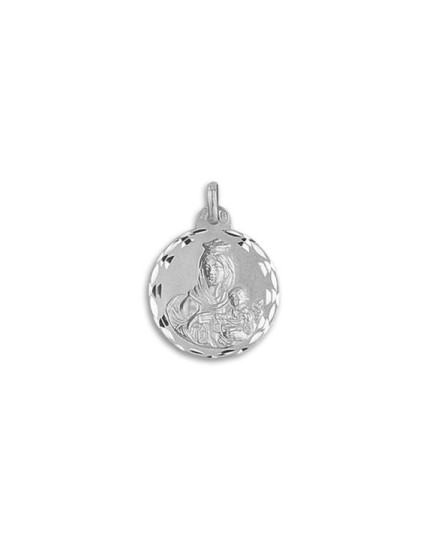 Medalha Virgem do Carmo Redonda em Prata de Lei | Joyeria Parejo