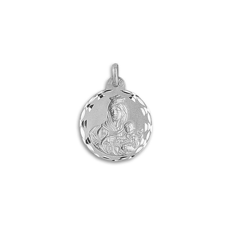 Medalha Virgem do Carmo Redonda em Prata de Lei | Joyeria Parejo