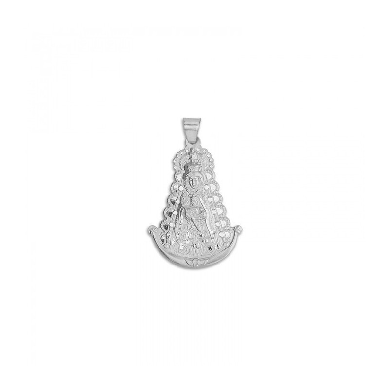 Medalla Virgen del Rocío de Almonte Silueta Plata | Joyería Parejo