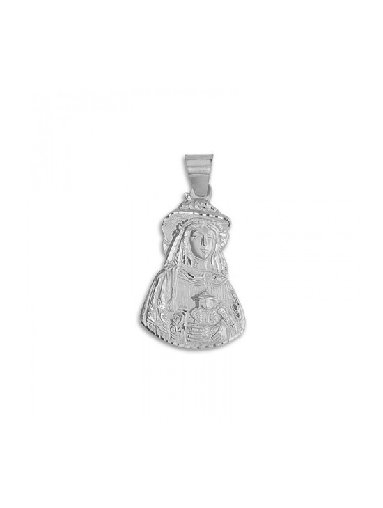 Medalla Virgen del Rocío de Almonte Pastora Plata | Joyería Parejo