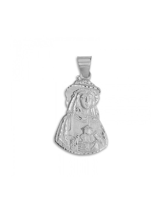 Medalla Virgen del Rocío de Almonte Pastora Plata | Joyería Parejo