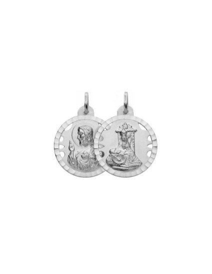 Medalla Angustias - Sagrado Corazón Calada Plata | Joyería Parejo