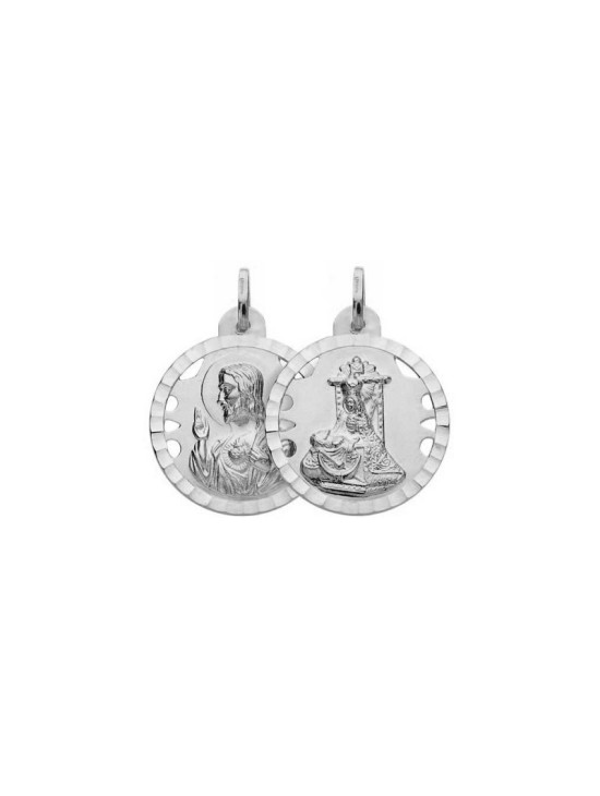 Medalla Angustias - Sagrado Corazón Calada Plata | Joyería Parejo