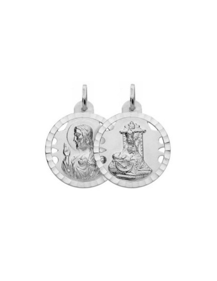 Medalla Angustias - Sagrado Corazón Calada Plata | Joyería Parejo