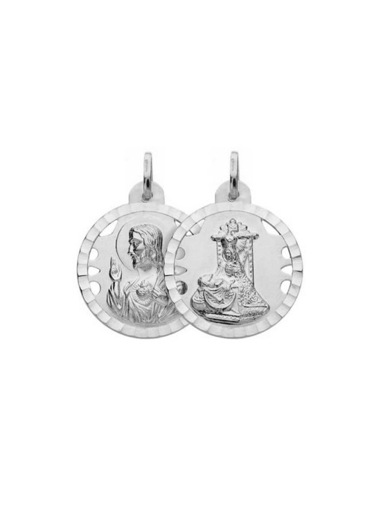 Medalla Angustias - Sagrado Corazón Calada Plata | Joyería Parejo