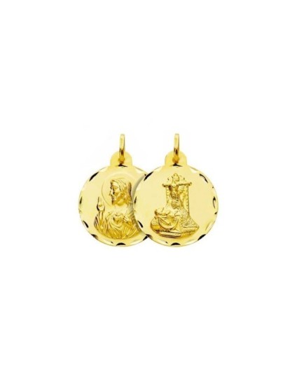 Medalla Escapulario Virgen Angustias Granada Oro 18k | Joyería Parejo
