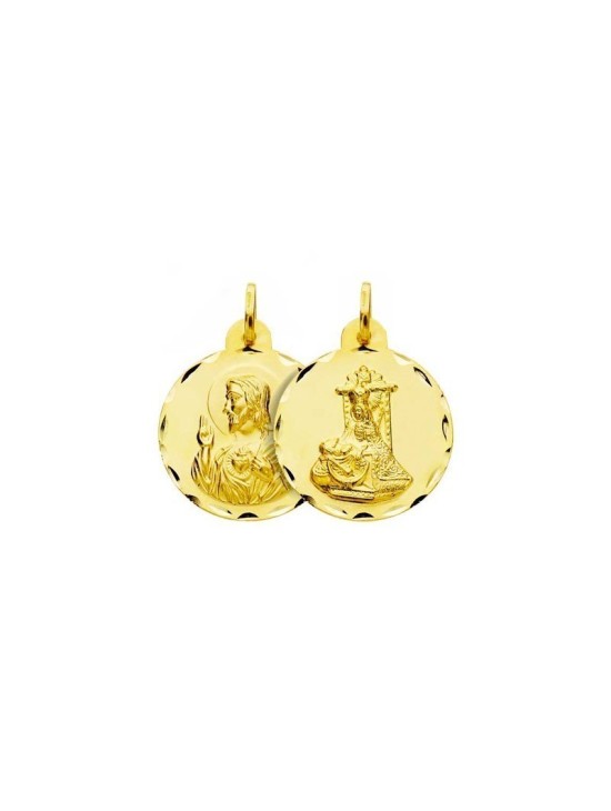 Medalla Escapulario Virgen Angustias Granada Oro 18k | Joyería Parejo