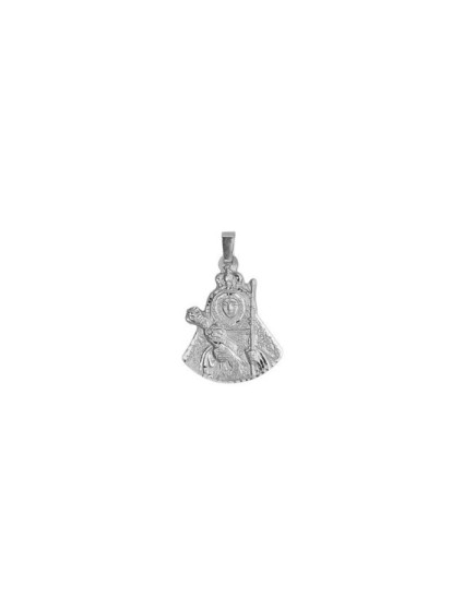 Medalla Virgen Candelaria de Tenerife Silueta Plata | Joyería Parejo