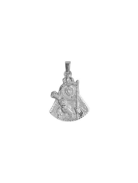 Medalla Virgen Candelaria de Tenerife Silueta Plata | Joyería Parejo