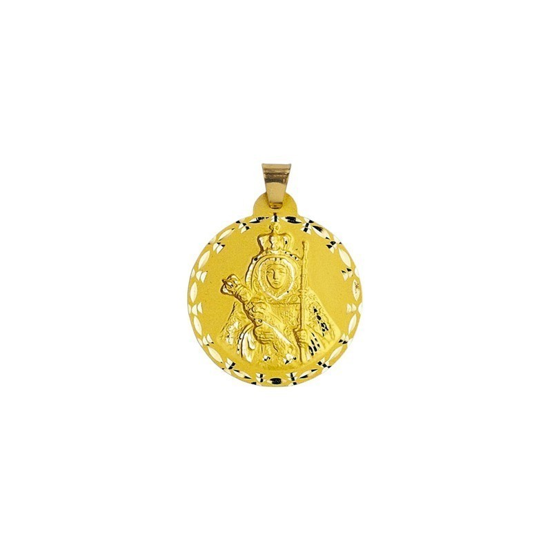 Medalha Redonda Virgem da Candelária Tenerife Ouro 18k