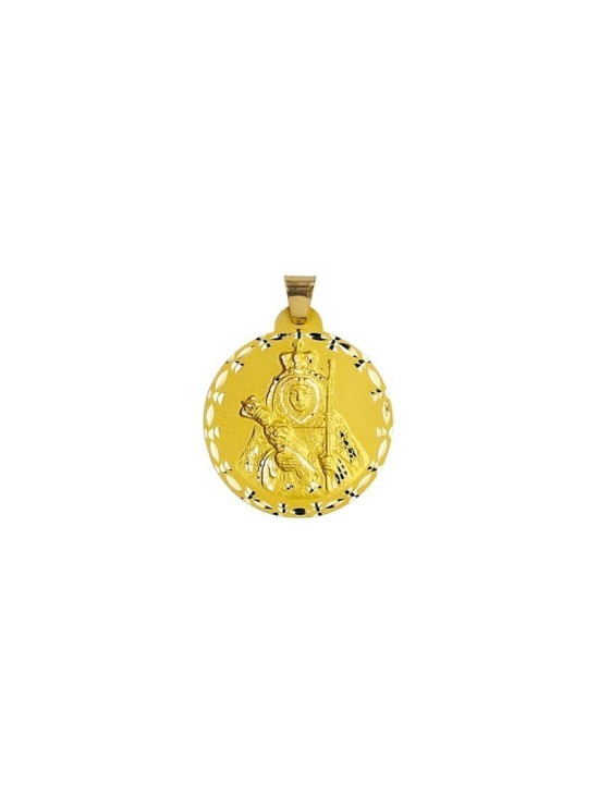 Medalha Redonda Virgem da Candelária Tenerife Ouro 18k