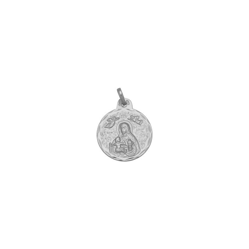 Medalha Redonda da Virgem da Cinta em Prata de Lei | Joyeria Parejo