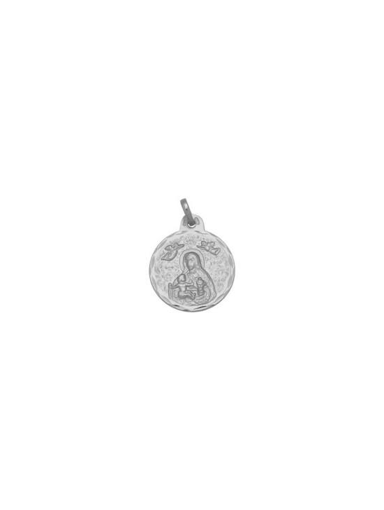 Sterling Silver Virgin de la Cinta Round Medal | Parejo Jewelry