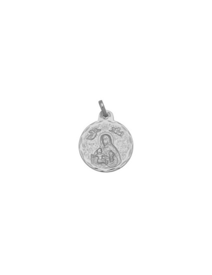 Medalha Redonda da Virgem da Cinta em Prata de Lei | Joyeria Parejo