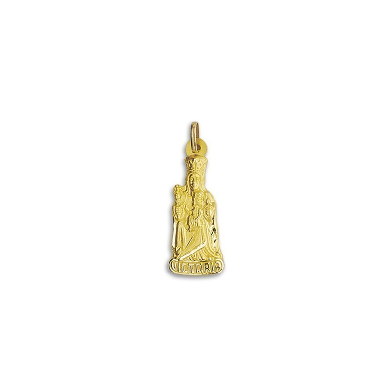 Medalla de la Virgen de la Victoria de Málaga Silueta en Oro 18k