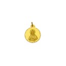 Medalla Redonda de la Virgen de la Macarena de Sevilla en Oro 18k