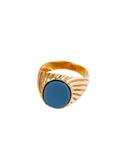 Men's 18K Gold Signet Ring 3002002 | Parejo Jewelry