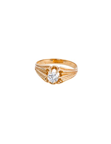Anel Solitário Homem Ouro 18K 3002004 | Joyeria Parejo