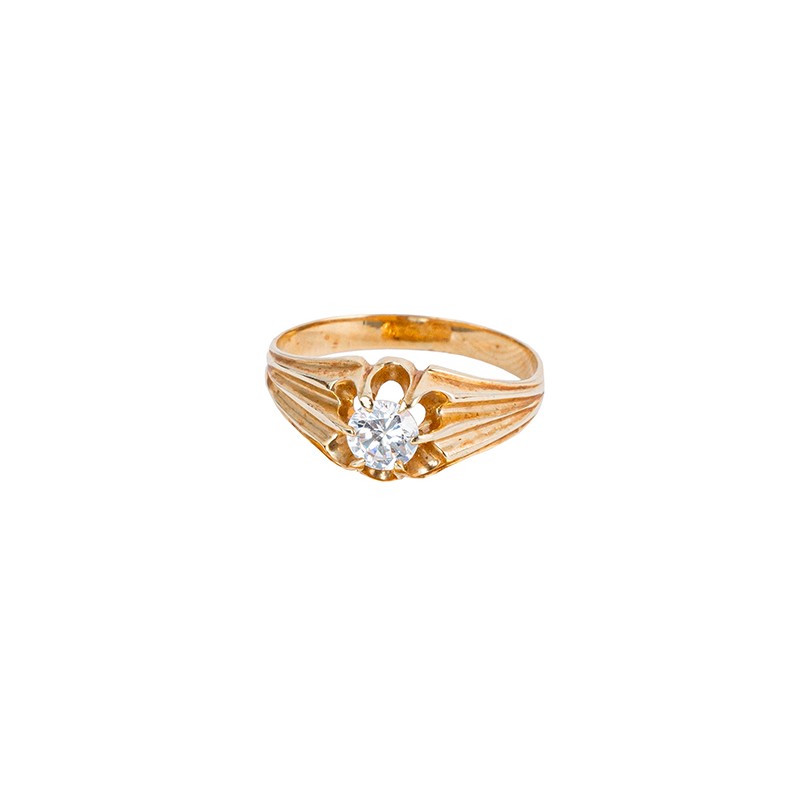 Anel Solitário Homem Ouro 18K 3002004 | Joyeria Parejo