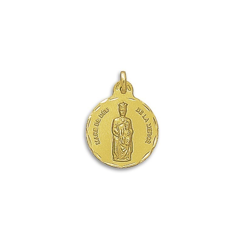 Medalla Virgen Merce Oro 18k Redonda - Compra Online