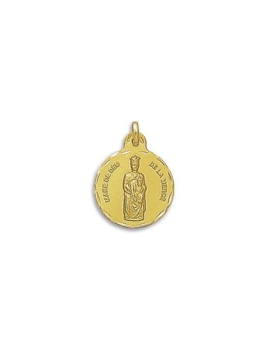 Medalha Virgem Merce Ouro 18k Redonda - Compre Online Hoje
